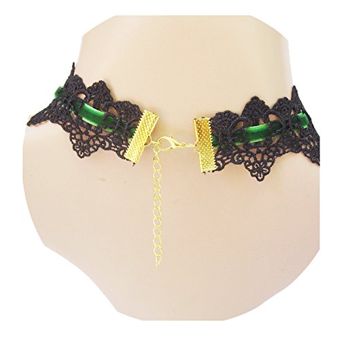 Black Lace Gothic Lolita Pendant Choker Earrings Set