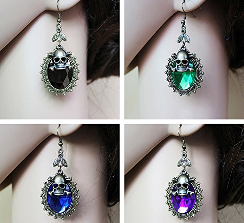 Black Lace Gothic Lolita Pendant Choker Earrings Set