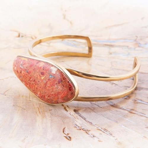 Abstract Sponge Coral Cuff Bracelet