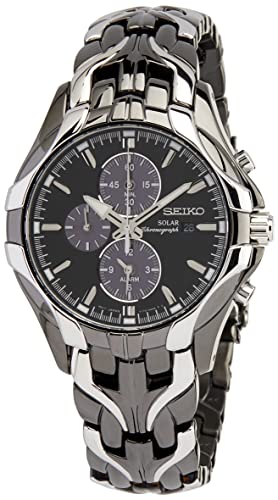 Seiko Men's Analog Solar Watch, 43mm, Stainless Steel