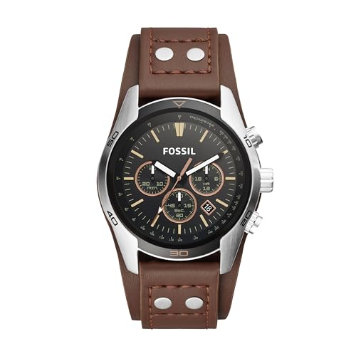 Fossil Men's Coachman Chronograph Watch, Stainless Steel and Leather