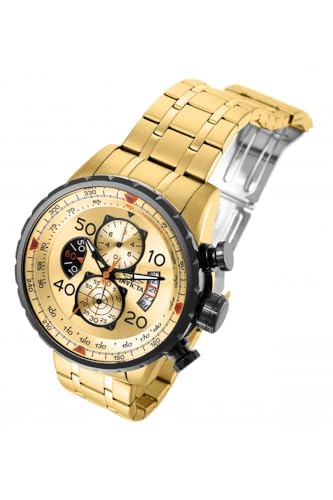 Invicta Men's Gold AVIATOR Analog Quartz Watch