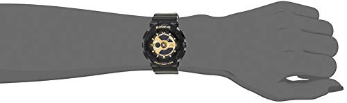 Casio Goldtone Baby-G Analog-Digital Watch with Black Strap