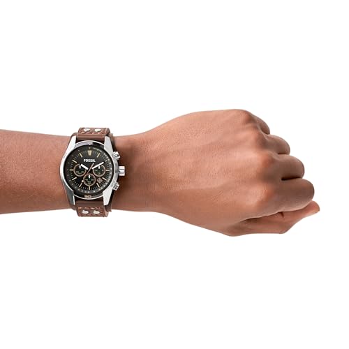 Fossil Men's Coachman Chronograph Watch, Stainless Steel and Leather