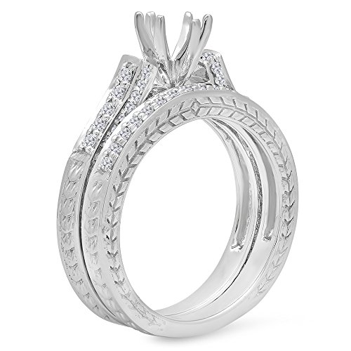 Dazzlingrock 0.75 Ct Round Diamond Bridal Ring Set