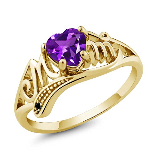 Heart Shape Gemstone Birthstone Mothers Day Ring Women