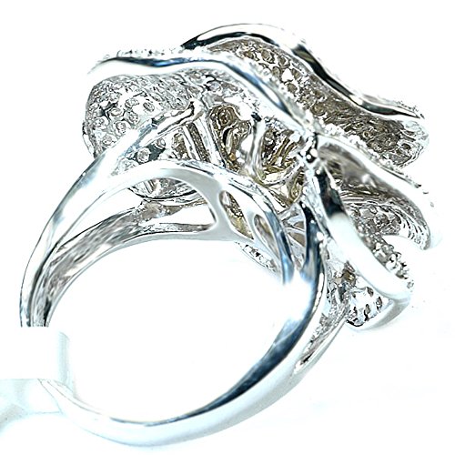 Dazzling 4 CTW Round Diamond Rose Gold Statement Ring