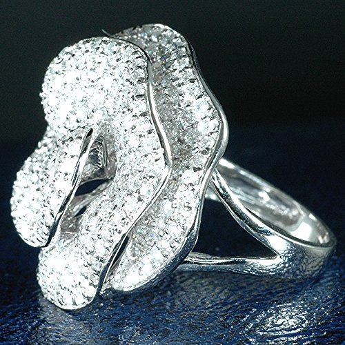 Dazzling 4 CTW Round Diamond Rose Gold Statement Ring