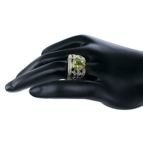 Lemon Quartz Ring in .925 Sterling Silver - Size 7