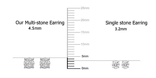 Women's 1/4Ct Round Diamond Stud Earrings in Silver