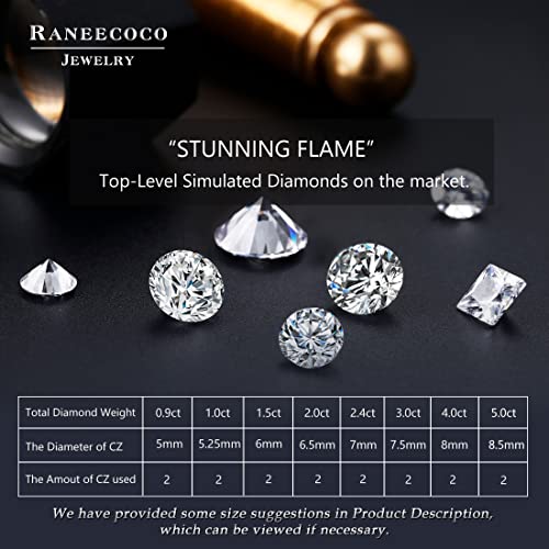 Brilliant Flame CZ Stud Earrings, White gold-plated 1.5