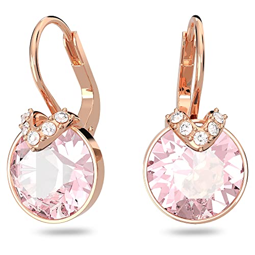 Swarovski Bella V Drop Earrings - Pink Crystals