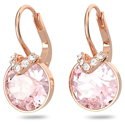Swarovski Bella V Drop Earrings - Pink Crystals