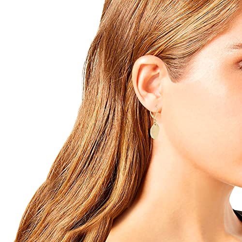 Gold disc drop earrings by Robert Lee Morris Soho