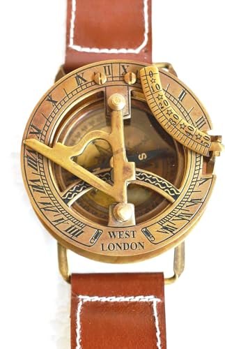 Antique Brass Wrist Watch Compass - Nautical Gift