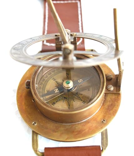 Antique Brass Wrist Watch Compass - Nautical Gift