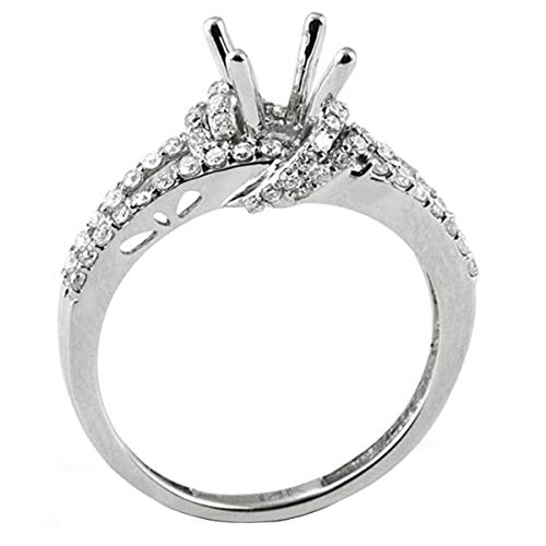 Dazzlingrock Collection Diamond Bridal Semi Mount Ring 0.55ct
