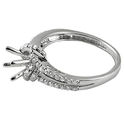 Dazzlingrock Collection Diamond Bridal Semi Mount Ring 0.55ct