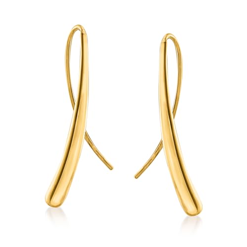 Yellow Gold Long Teardrop Earrings by Ross-Simons