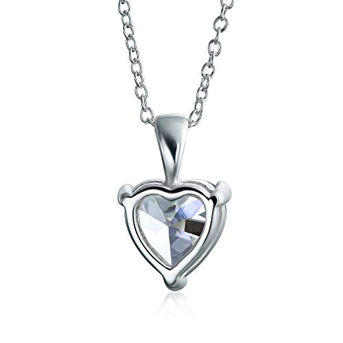 Heart-Shaped 5CT CZ Solitaire Pendant Necklace for Women