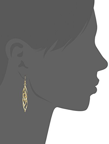 Gold Plated Sterling Silver Linear Swirl Earrings