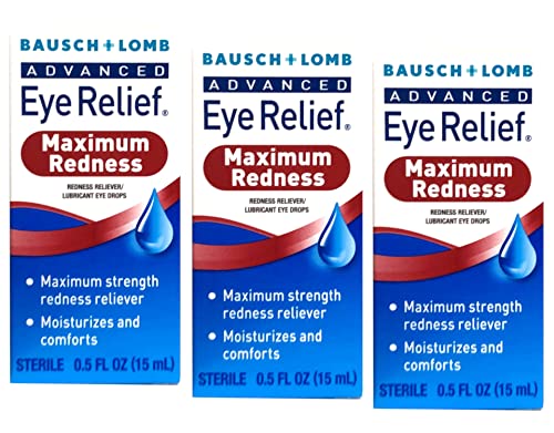 Bausch and Lomb redness relief drops (3 pack)