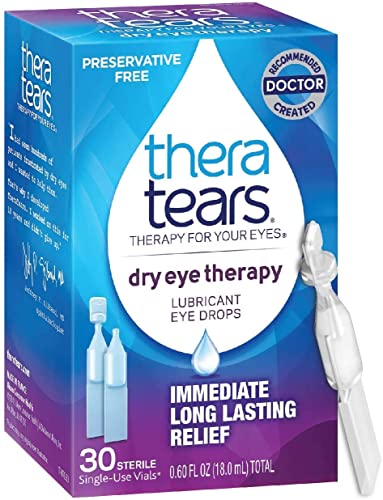 Preservative-Free TheraTears Lubricating Eye Drops - 30 Vials