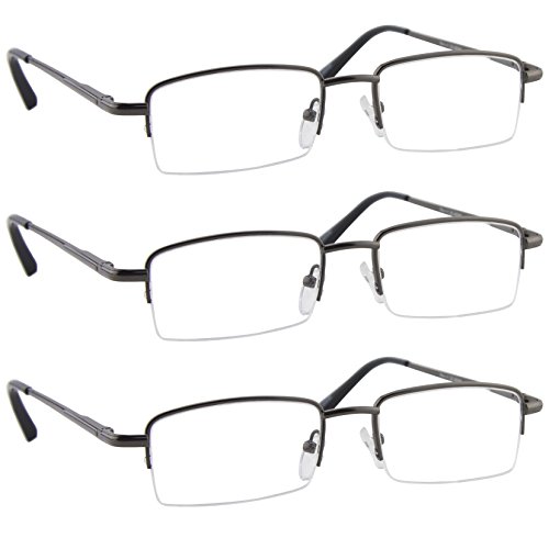 TruVision Readers Reading Glasses - 9509 HP -VP3-Gunmetal-2.50
