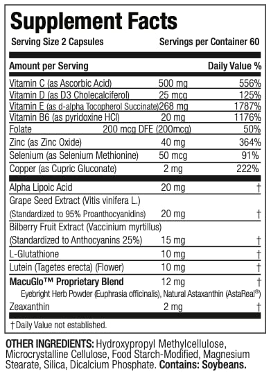 Macular Health Beyond AREDS2 Formula Vitamin Supplement