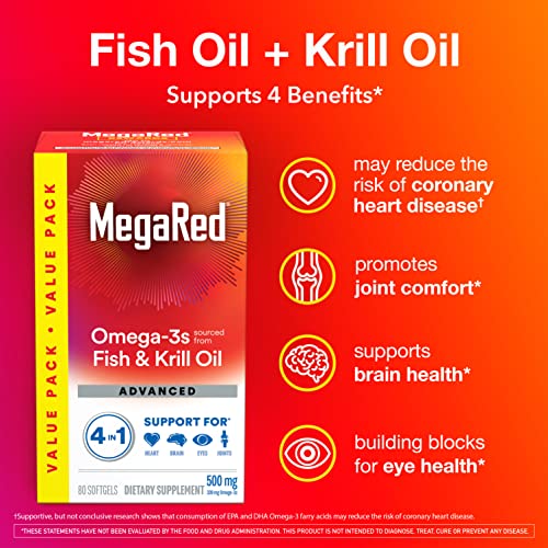Omega 3 & Krill Oil Softgels for Eye Health