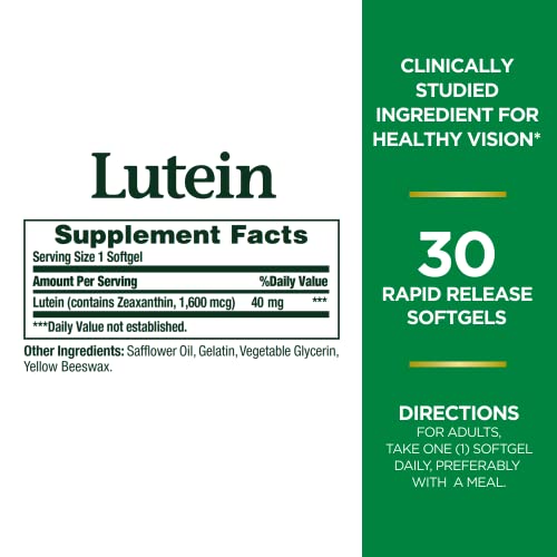 Lutein Pills for Eye Health - 40mg, 30ct