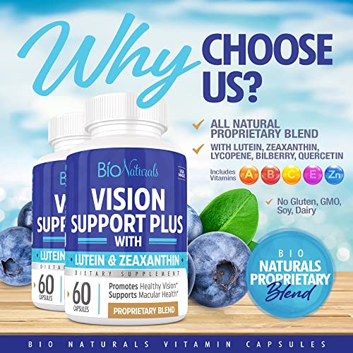 Natural Eye Vitamin Supplement with Essential Nutrients - 60 Capsules