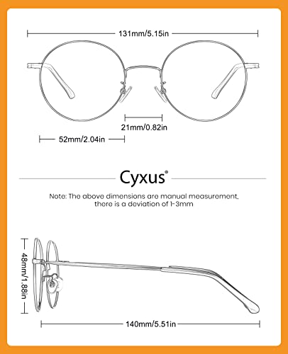 Cyxus Round Wire Blue Light Glasses