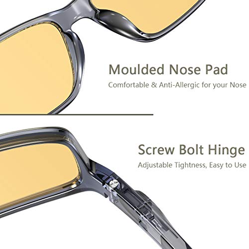 Blue Light Blocking Glasses with Detachable Shield