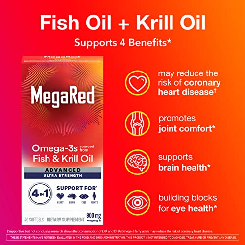 Krill and Fish Oil Supplement - 40 Softgels