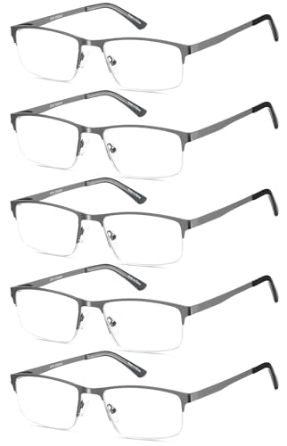 Men's Blue Light Blocking Reading Glasses - 5 Pack