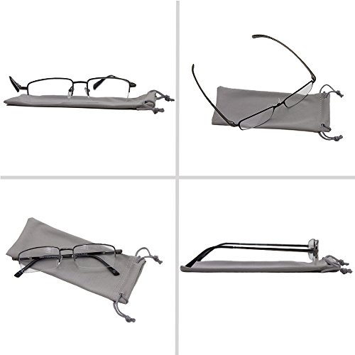 TruVision Readers Reading Glasses - 9509 HP -VP3-Gunmetal-2.50