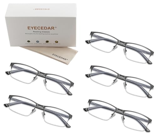 Men's Blue Light Blocking Reading Glasses - 5 Pack