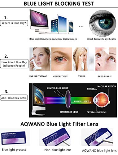 AQWANO Blue Light Blocking Reading Glasses Pack