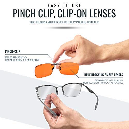 Clip-On Blue Light Blocking Glasses - Men and Women