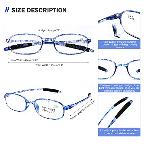 AQWANO Blue Light Blocking Reading Glasses Pack