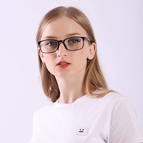 ANRRI Square Black Frame Clear Glasses