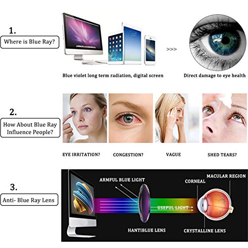 Rimless Blue Light Blocking Reading Glasses (5 Pack)