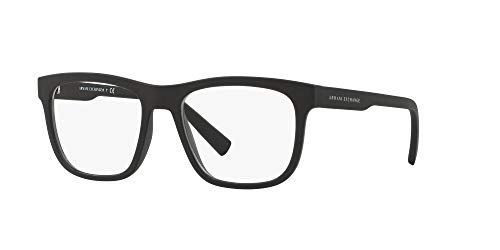 Armani Exchange Men's Square Eyeglass Frames - Matte Black