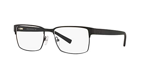 ARMANI EXCHANGE Men's Square Prescription Eyeglasses, Matte Black