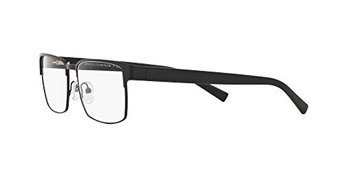 ARMANI EXCHANGE Men's Square Prescription Eyeglasses, Matte Black