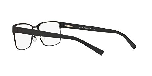 ARMANI EXCHANGE Men's Square Prescription Eyeglasses, Matte Black