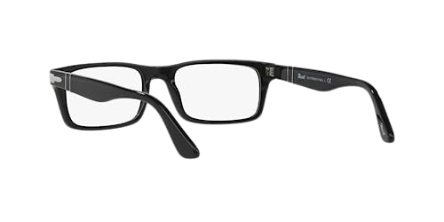 Persol Rectangular Eyeglasses, Black, 55mm