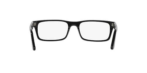 Persol Rectangular Eyeglasses, Black, 55mm