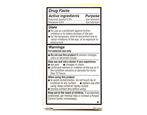 Artificial Tears Eye Drops for Lubrication